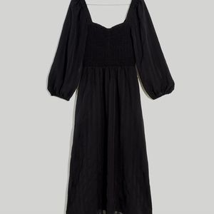NWT Madewell Lucie smocked midi dress